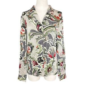 90s Vintage Alfred Dunner silky elegant top‎ retro y2k cottagecore size 16 (A25)